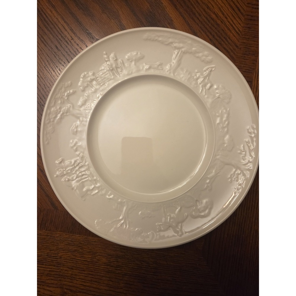 Vtg Wedgewood DinnerPlate Devonshire of Etruria Barlaston Foxhunt 9 1/2" EUC